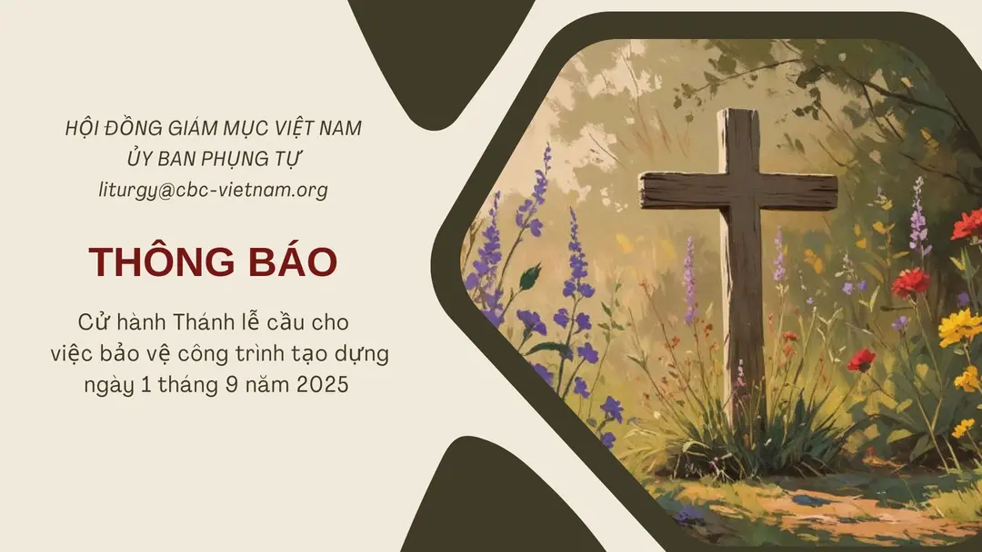 THÔNG BÁO VỀ THÁNH LỄ CẦU CHO VIỆC BẢO VỆ CÔNG TRÌNH TẠO DỰNG